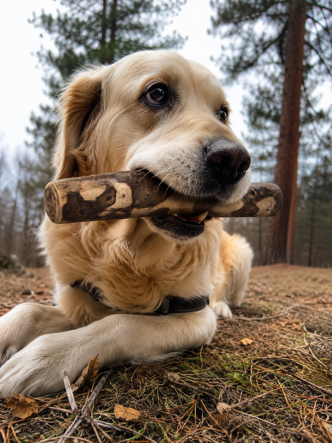 Golden Retriever Chewing